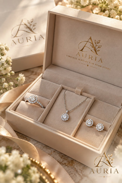 Celeste Halo Jewelry Set